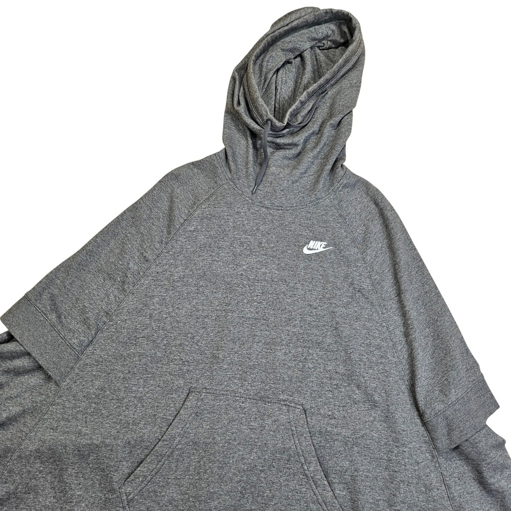 Nike Sportswear Tech Fleece Poncho Hoodie Womens S Gray 836098-071 Oversized